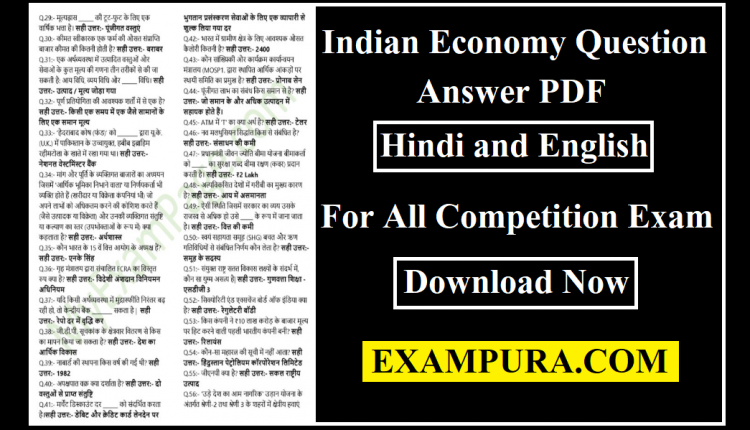 Indian Economy Important Question Answer Pdf Exampura