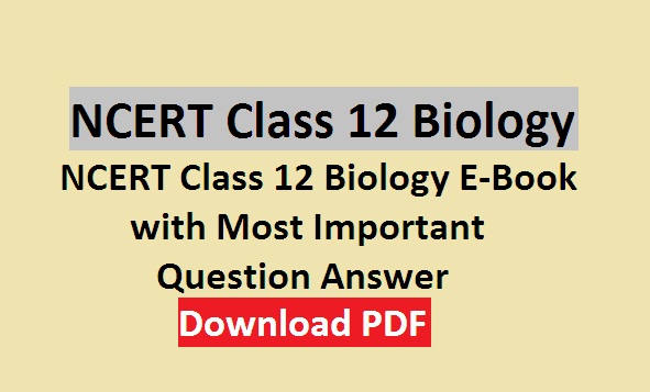 NCERT Class 12 biology Book in Hindi and English