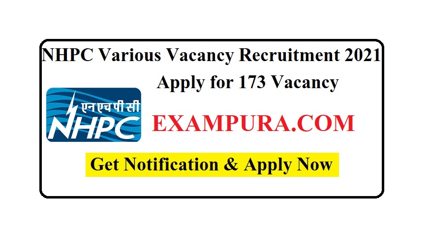 NHPC Various Vacancy Recruitment 2021