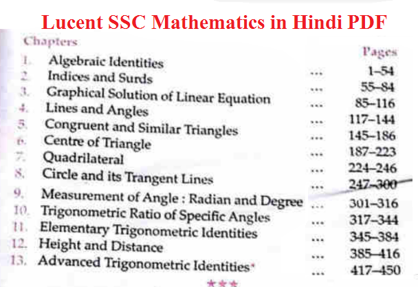 Lucent SSC Mathematics in Hindi PDF