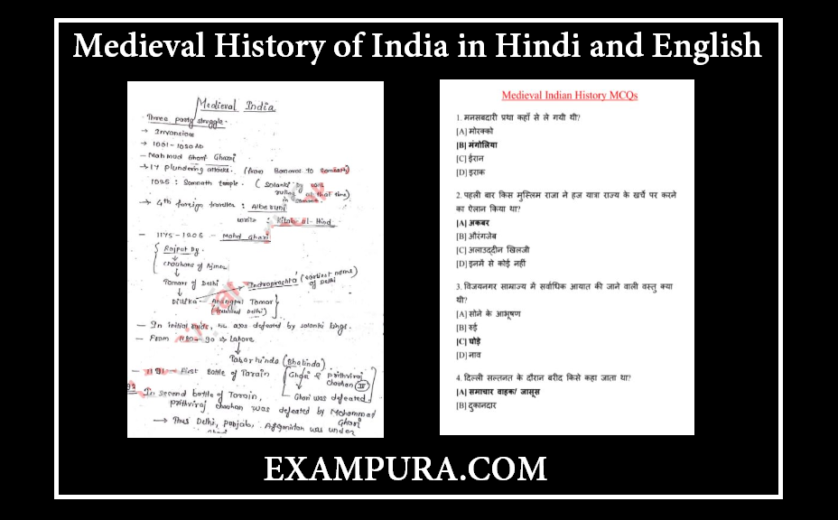 Medieval History of India in Hindi and English