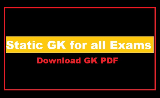 Static GK for all Exams PDF
